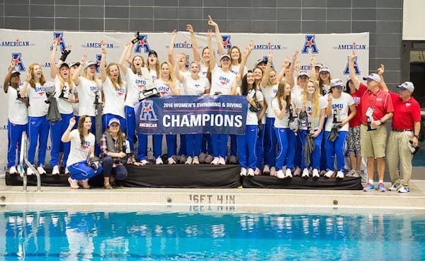 SMU Women's Swimming and Diving Conference Champions 2016