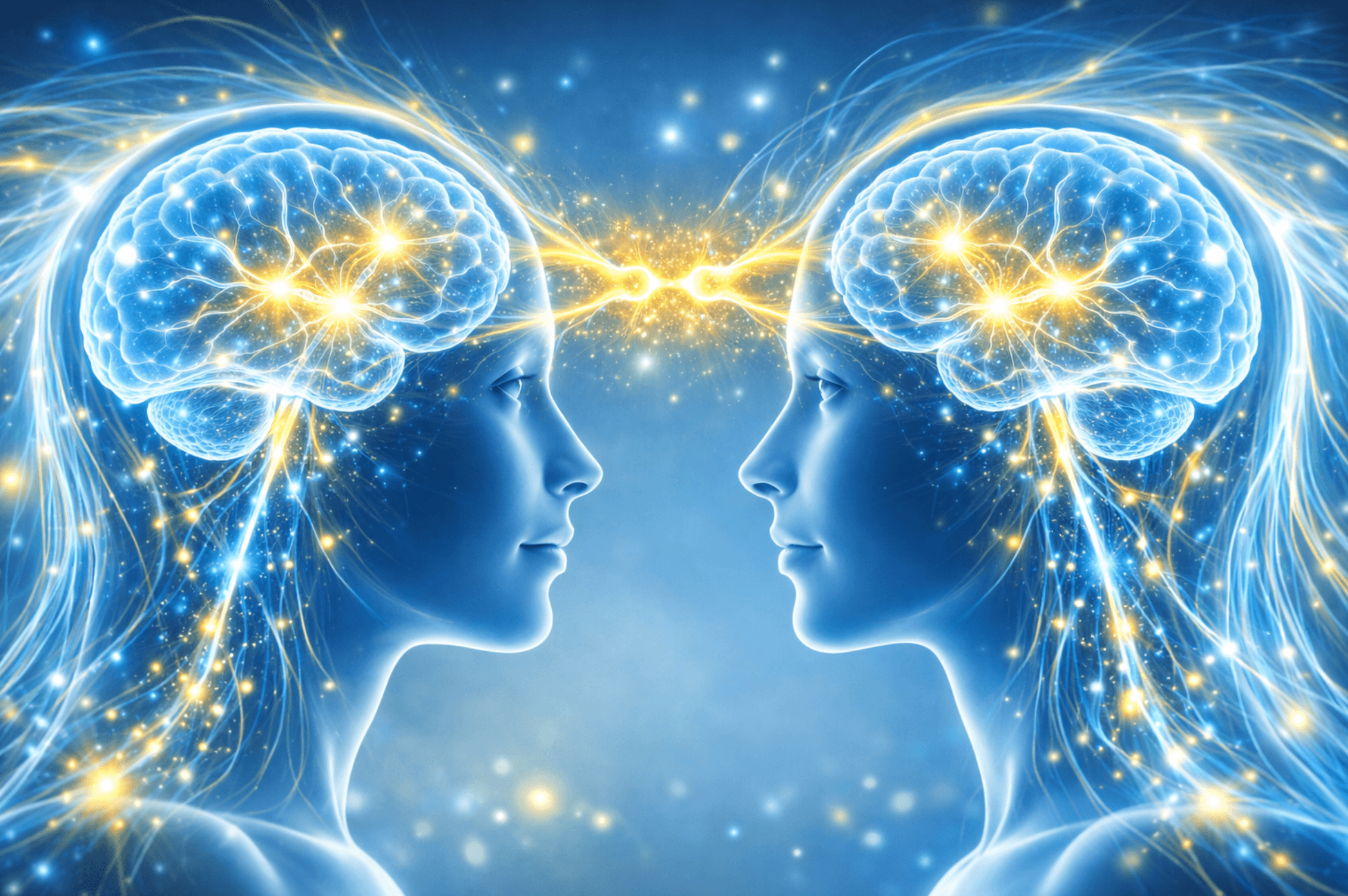 Illustration of mirror neurons showing how observing others activates the same brain regions as performing the action ourselves